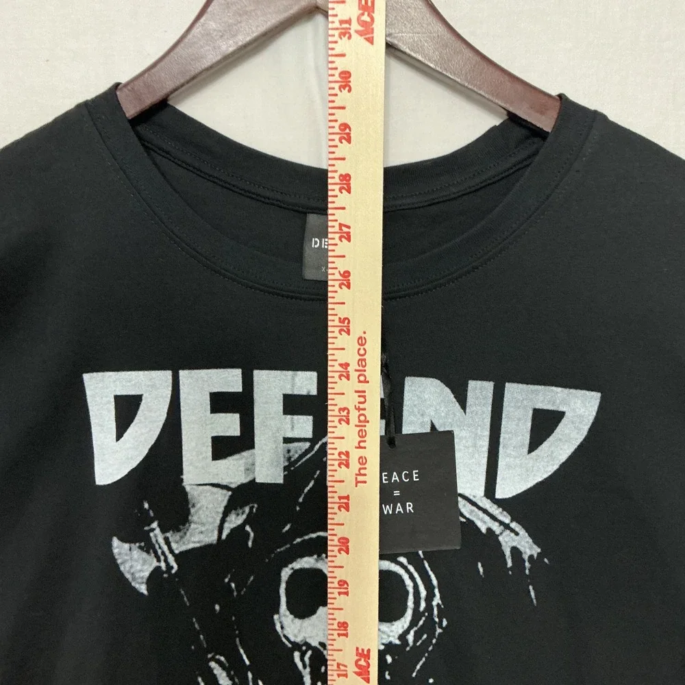 Defend Paris Graphic T-Shirt‎ Mens XL Black New Peace Tour Grim Reaper Anarchy